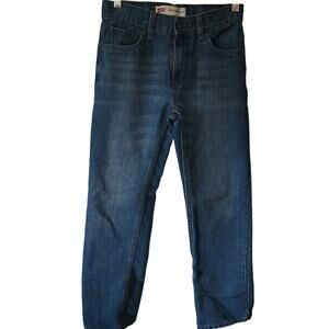 Levi's 505 Dark Wash Youth Denim Jean Pants Size Regular 12 26X26